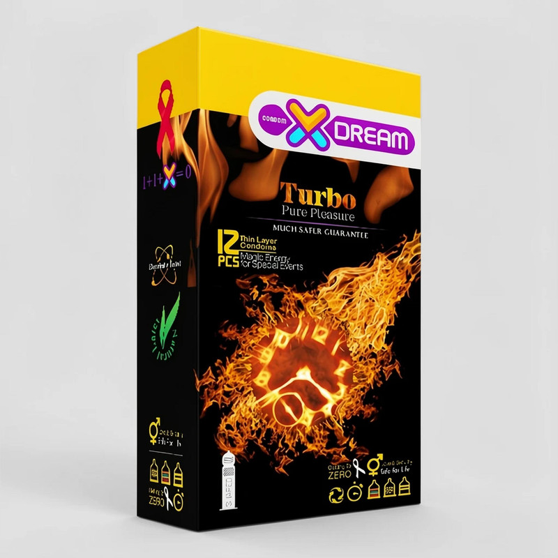 کاندوم ایکس دریم مدل Turbo بسته 12 عددی