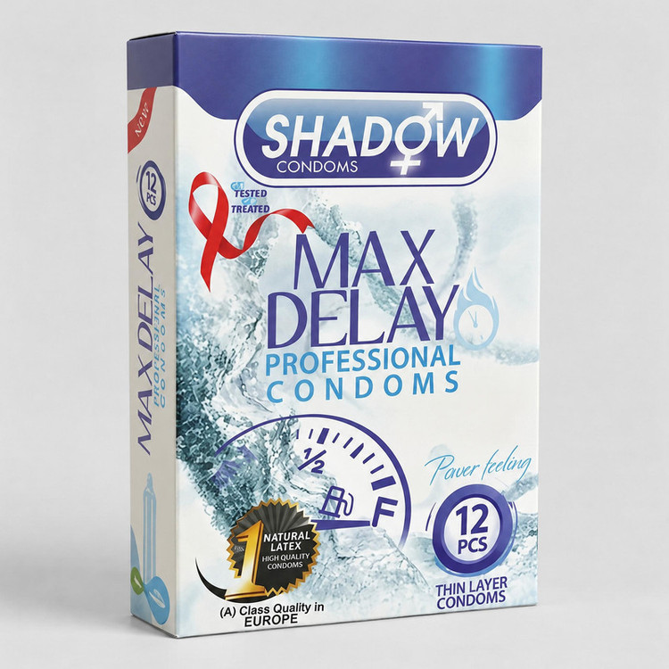 کاندوم شادو مدل Max Delay بسته 12 عددی