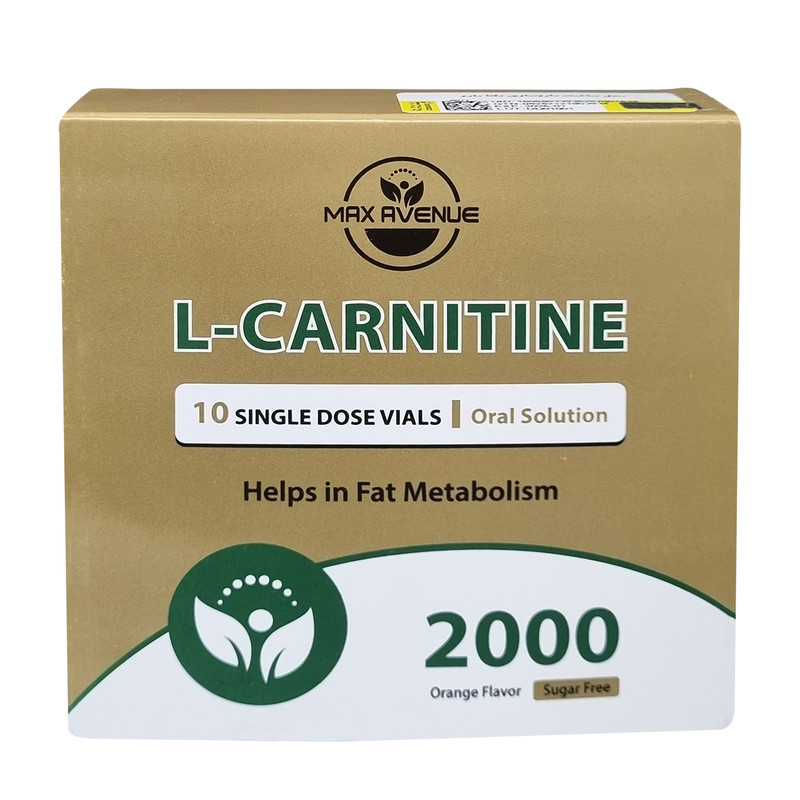 ویال خوراکی ال کارنیتین 2000 میلی گرم مکس اونیو بسته 10 عددی