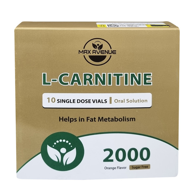 ویال خوراکی ال کارنیتین 2000 میلی گرم مکس اونیو بسته 10 عددی